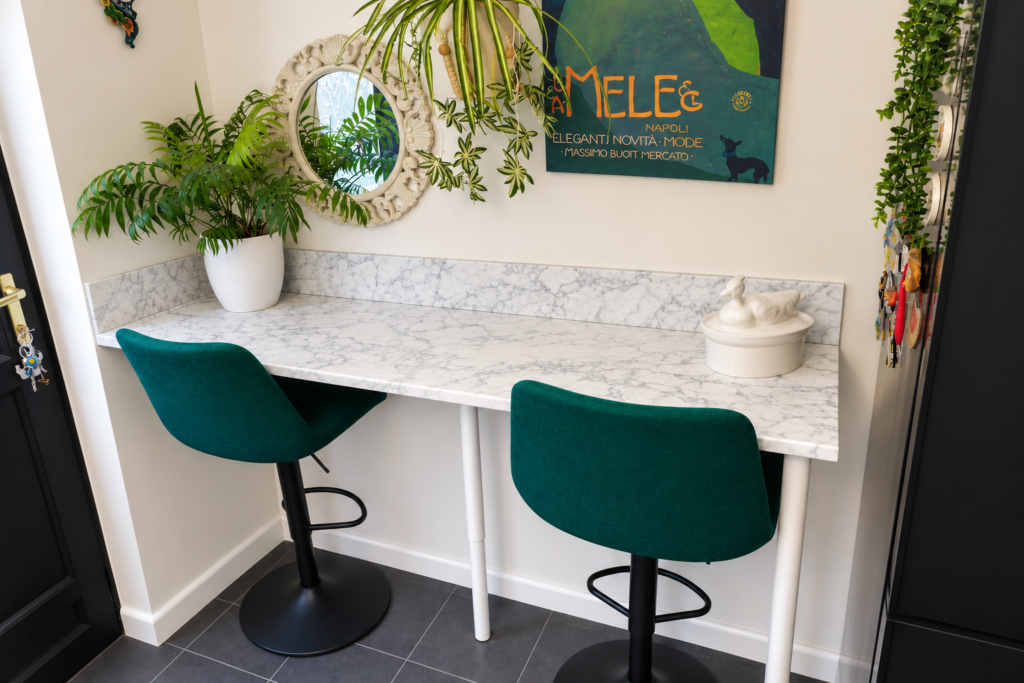 Botanical Marble Breakfast Nook